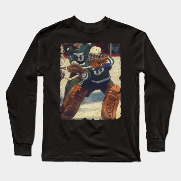 Greg Millen - Hartford Whalers, 1982 Long Sleeve T-Shirt by Momogi Project